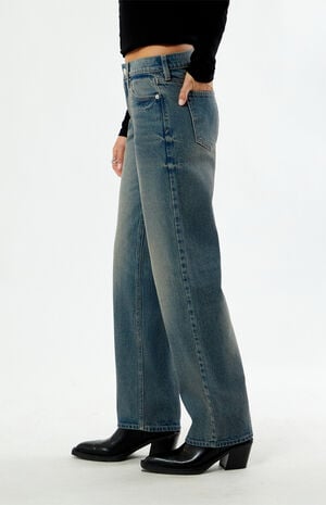 Jordyn Low Rise Straight Leg Jeans Dark Blue image number 3