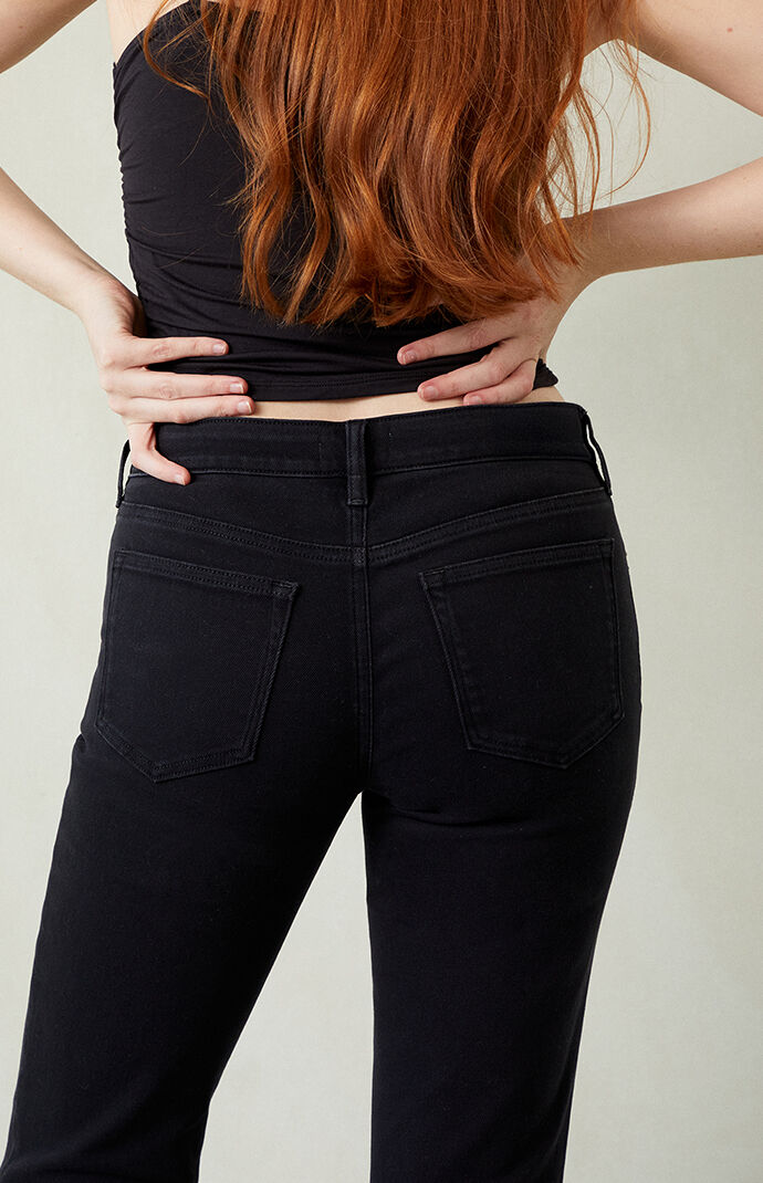 【2plan】Cheek Black Washing Bootcut Denim Bootcut-Denim-Washed-