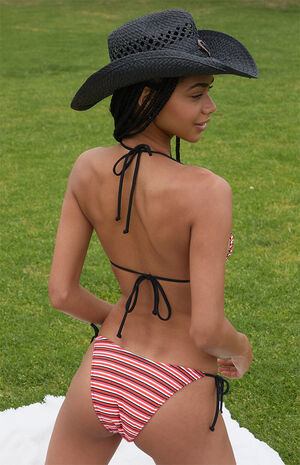 Striped Reversible Triangle Bikini Top image number 5