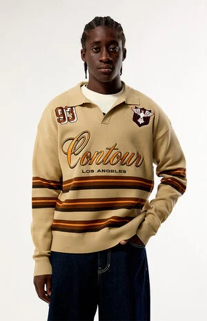 Contour Knit Polo Sweater image number 1