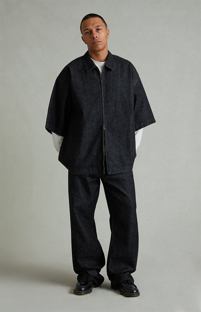 Fear of God ESSENTIALS Vintage Black Denim Straight Work Pants