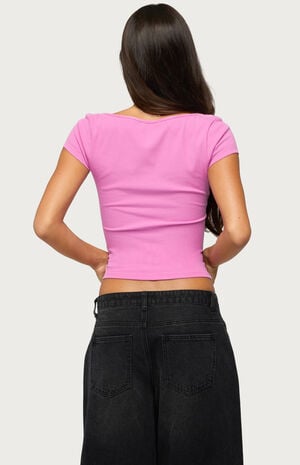 Jeanna Notch Scoop Neck T-Shirt image number 3