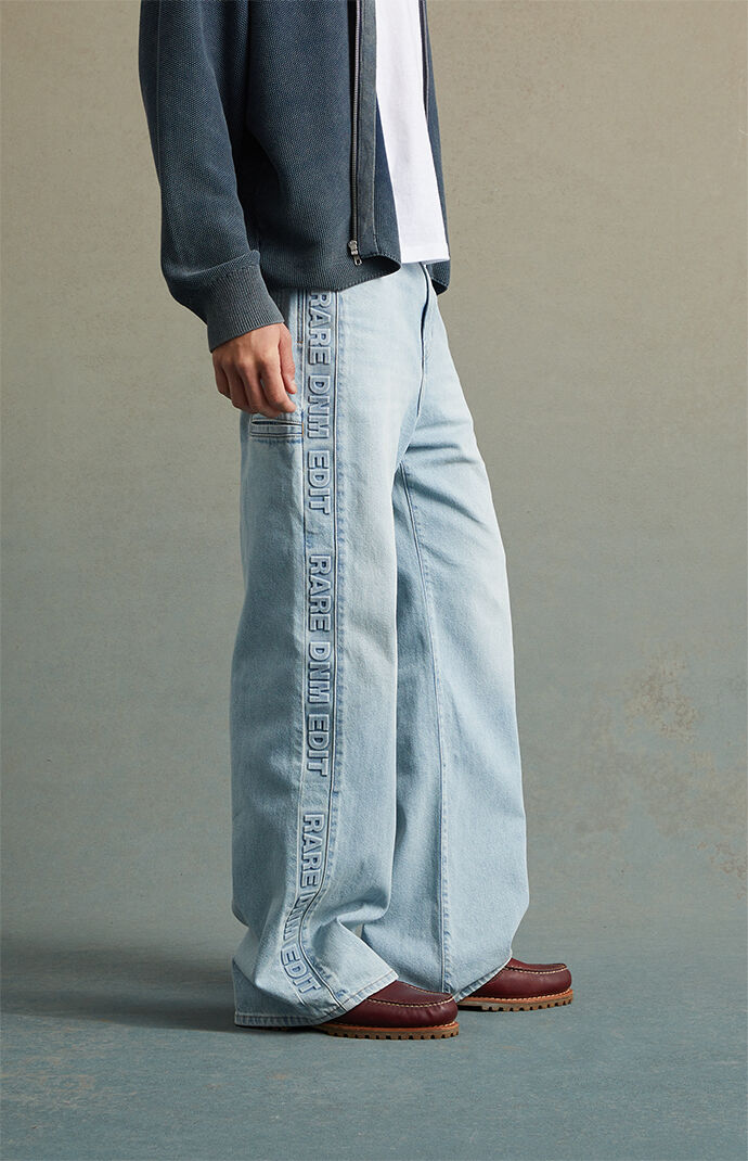 RARE DNM EDIT Light Indigo Embossed Track Extreme Baggy