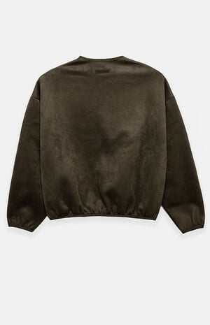 Brown Modern Crew Neck Sweatshirt image number 2
