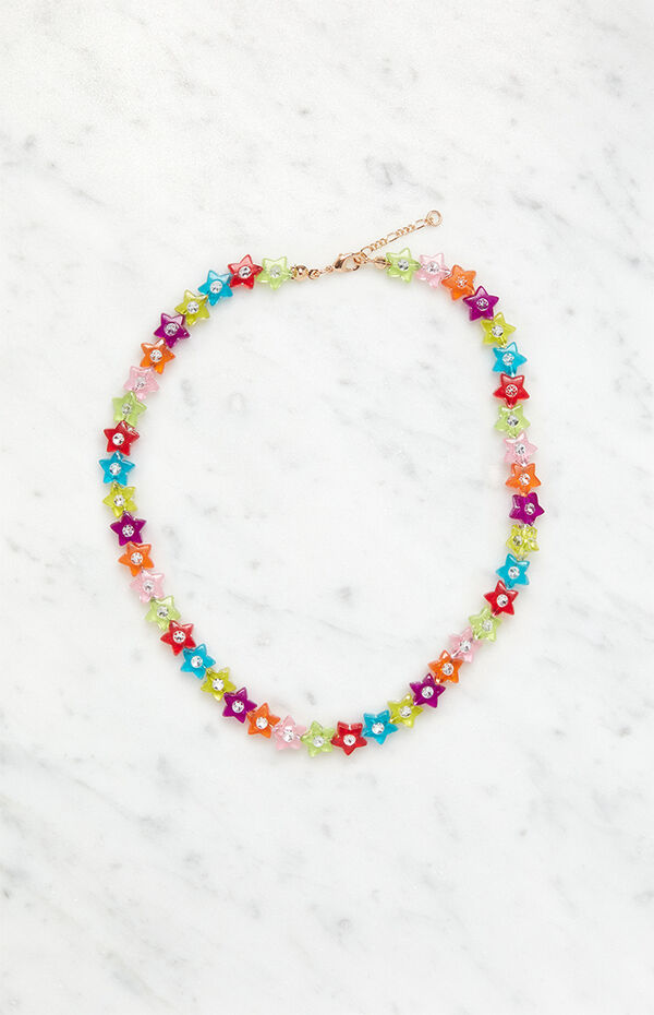 Beaded Star Choker Necklace