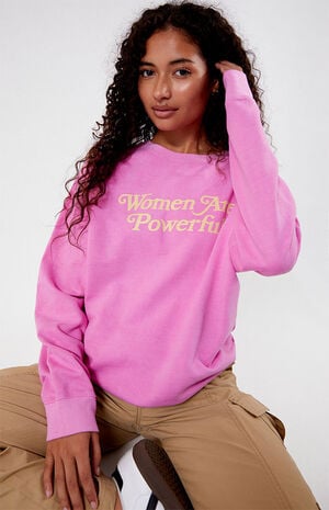 Women Are Powerful Crew Neck Sweatshirt image number 1