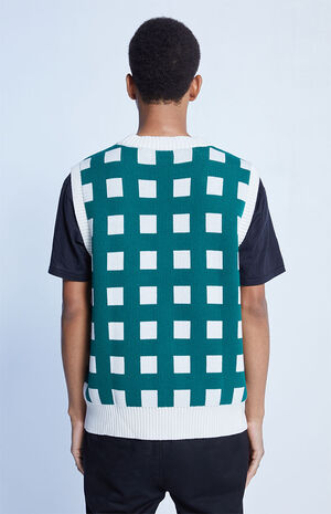 Pacific Sunwear Grid Sleeveless Sweater Vest image number 3