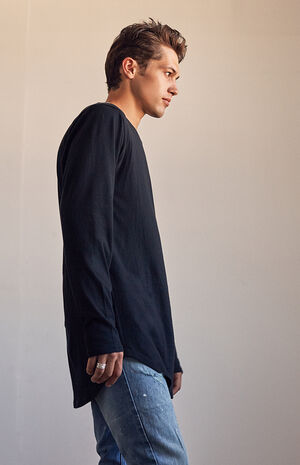 Ps Basics Engel Long Sleeve Scallop T Shirt Pacsun