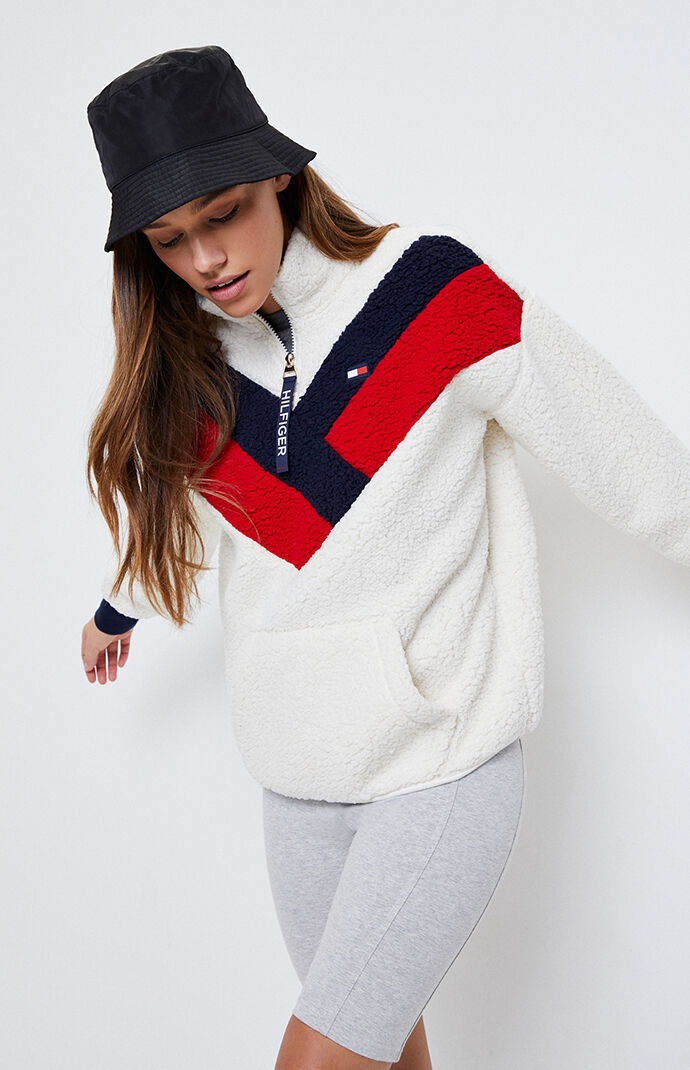 tommy hilfiger sherpa pullover