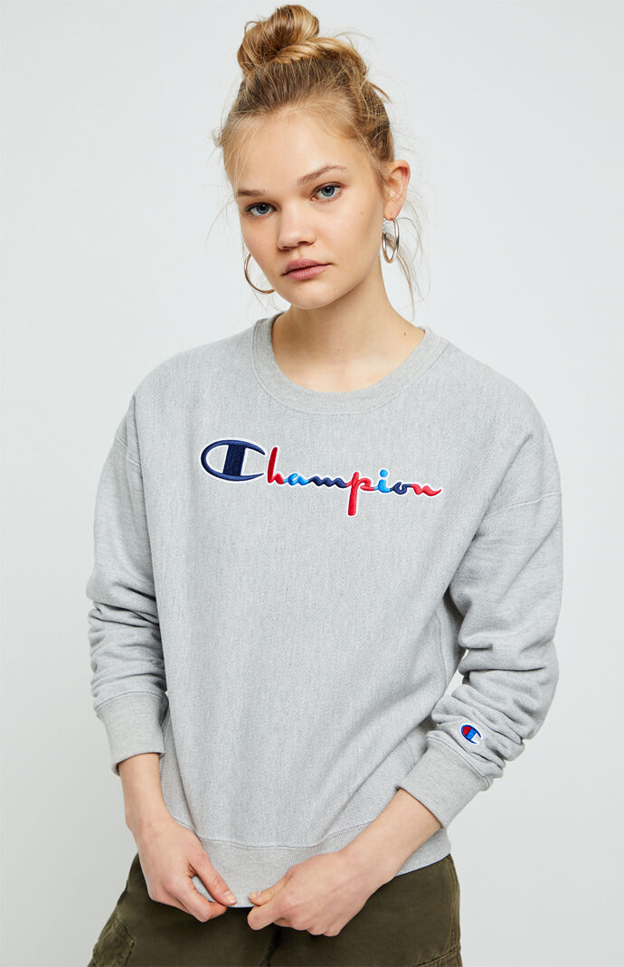 champion tri color sweatshirt