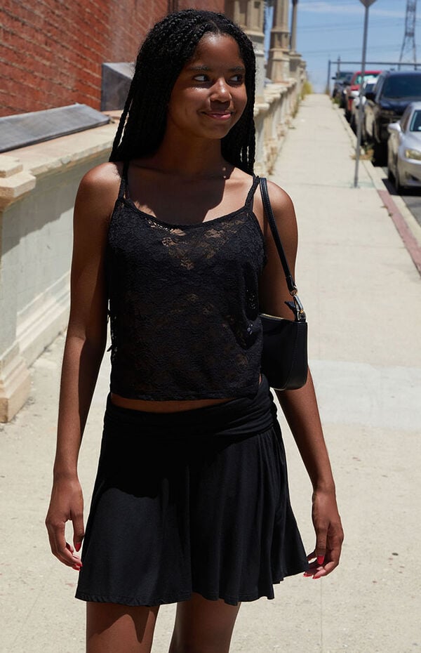 Black Lace Tank Top