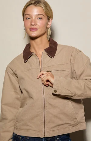 Contrast Collar Barn Jacket image number 2