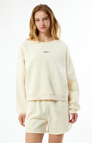 Cream Logo Crew Neck Sweatshirt image number 1