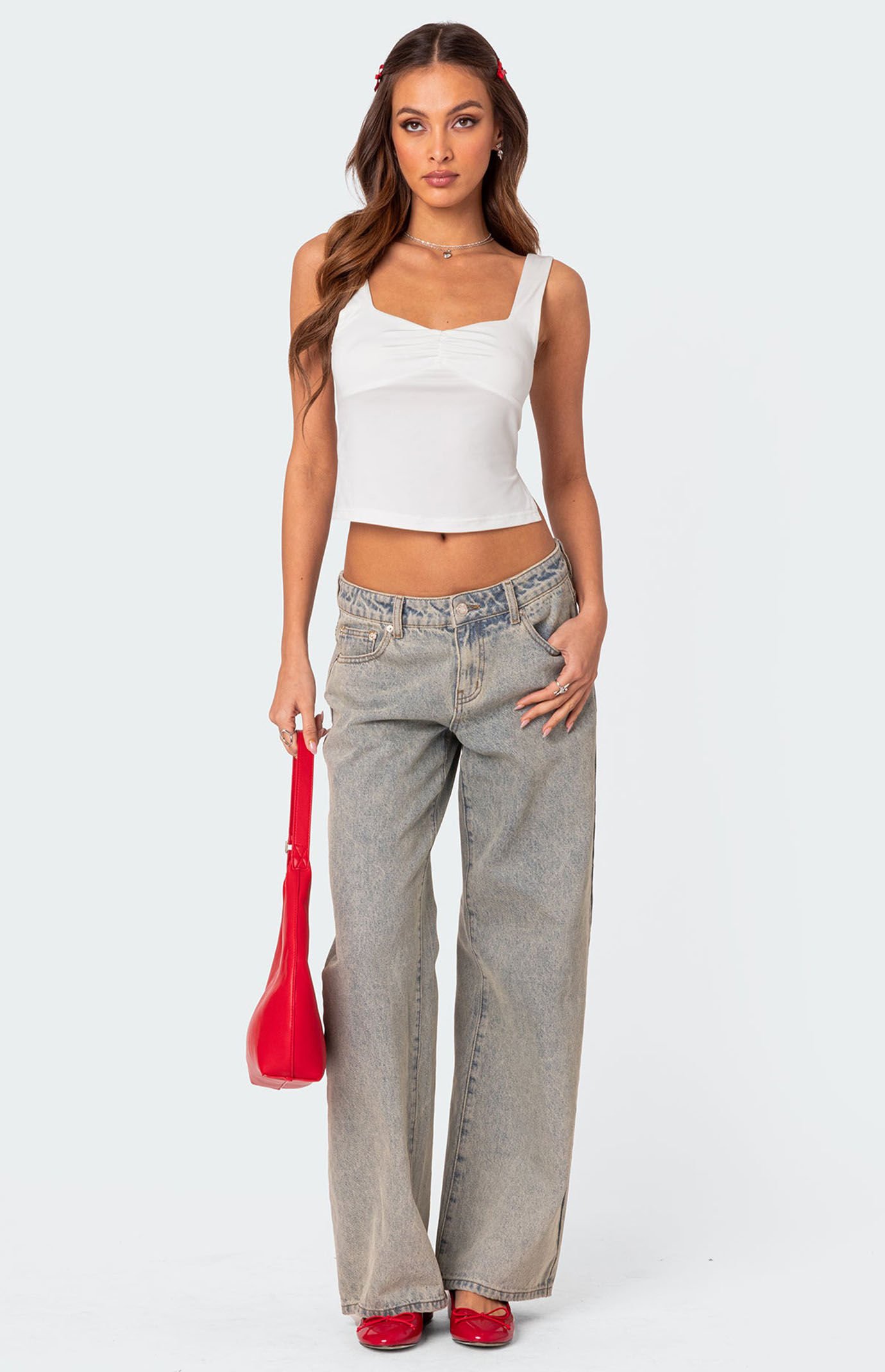 2024新発 Edikted PacSun | Top Slit Side Marigold トップス