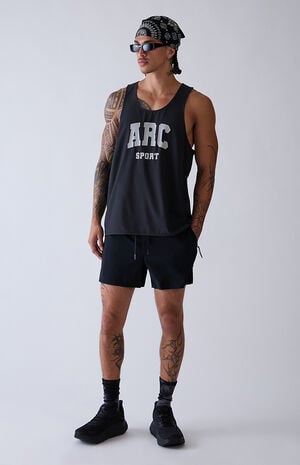 Black Active Singlet Tank Top image number 5