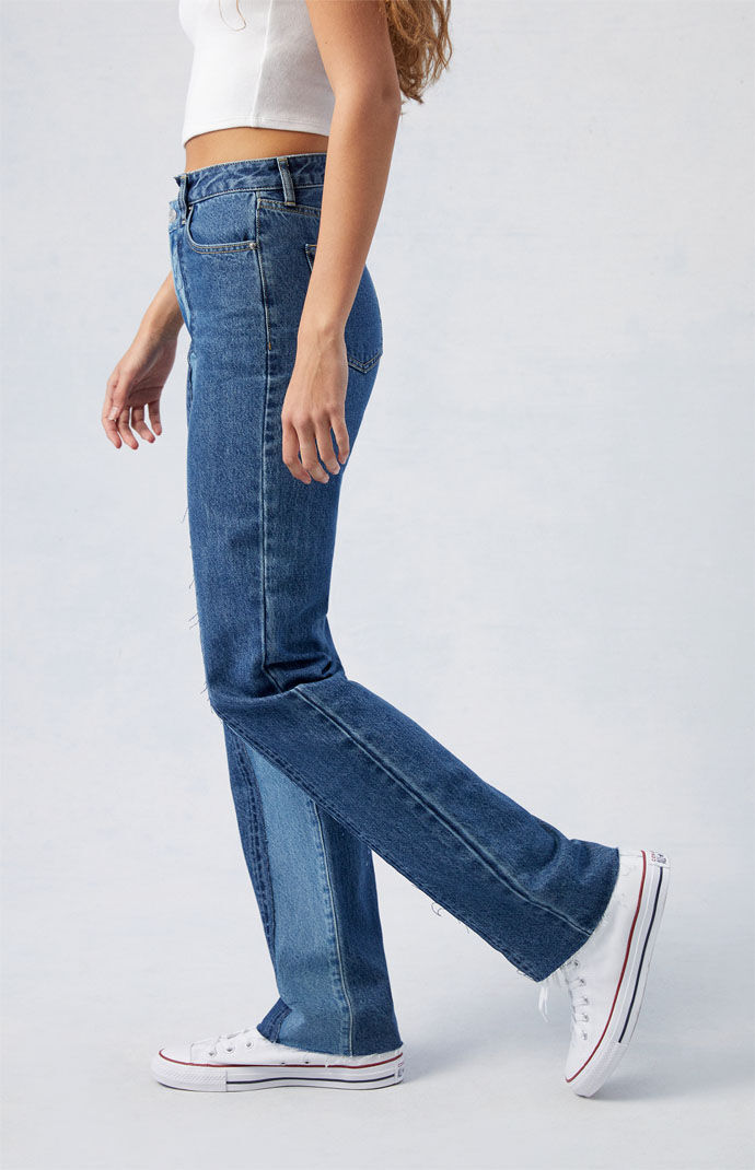 PacSun Two-Tone Millie Mid Rise '90s Boyfriend Jeans | PacSun