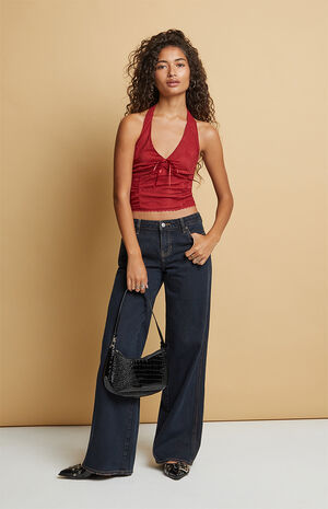 Aimee Bow Lace Halter Top image number 4