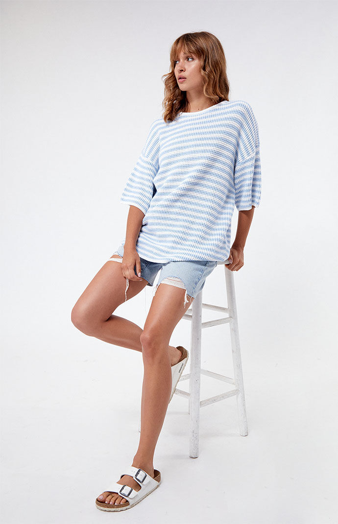 Rhythm Corsica Striped Knit Oversized Sweater | PacSun