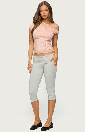 Lacey Layered Off Shoulder Top image number 4