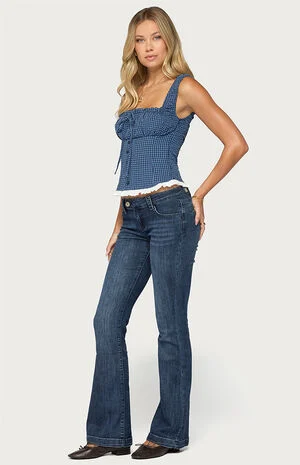 Zeffie Gingham Tie Top image number 4