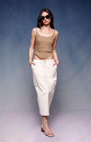 x PacSun Your Destiny Denim Corset top image number 5