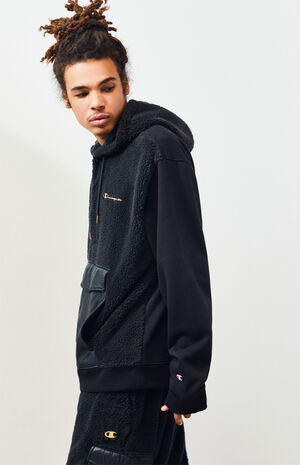 Champion Sherpa Panel Hoodie Pacsun