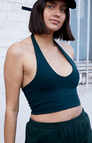 Green Alexis Halter Top image number 2