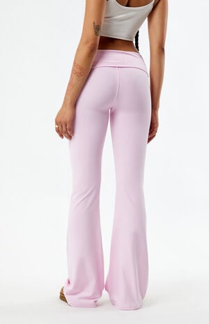 PAC WHISPER Active Fold-Over Waistband Flare Yoga Pants image number 4