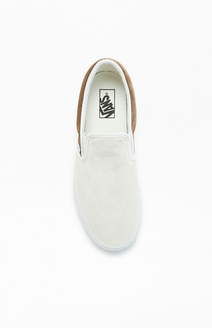 ☆人気☆【VANS】☆CLASSIC SLIP ON☆PIG SUEDE☆22-28.5cm Vans Classic Slip-On Pig Suede Shoes 'Plaid Brown Navy