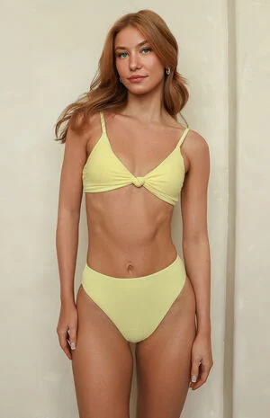 Seashore High Waisted Cheeky Bikini Bottom image number 1