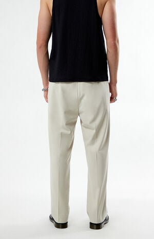 by Pacsun Cream Straight Trousers image number 3