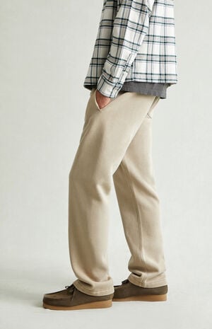 Tan Straight Leg Sweatpants image number 3