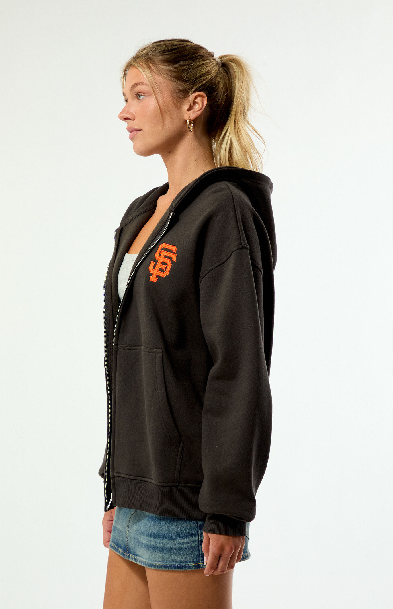 WILD COLLECTIVE x MLB SF Giants Zip Up Hoodie