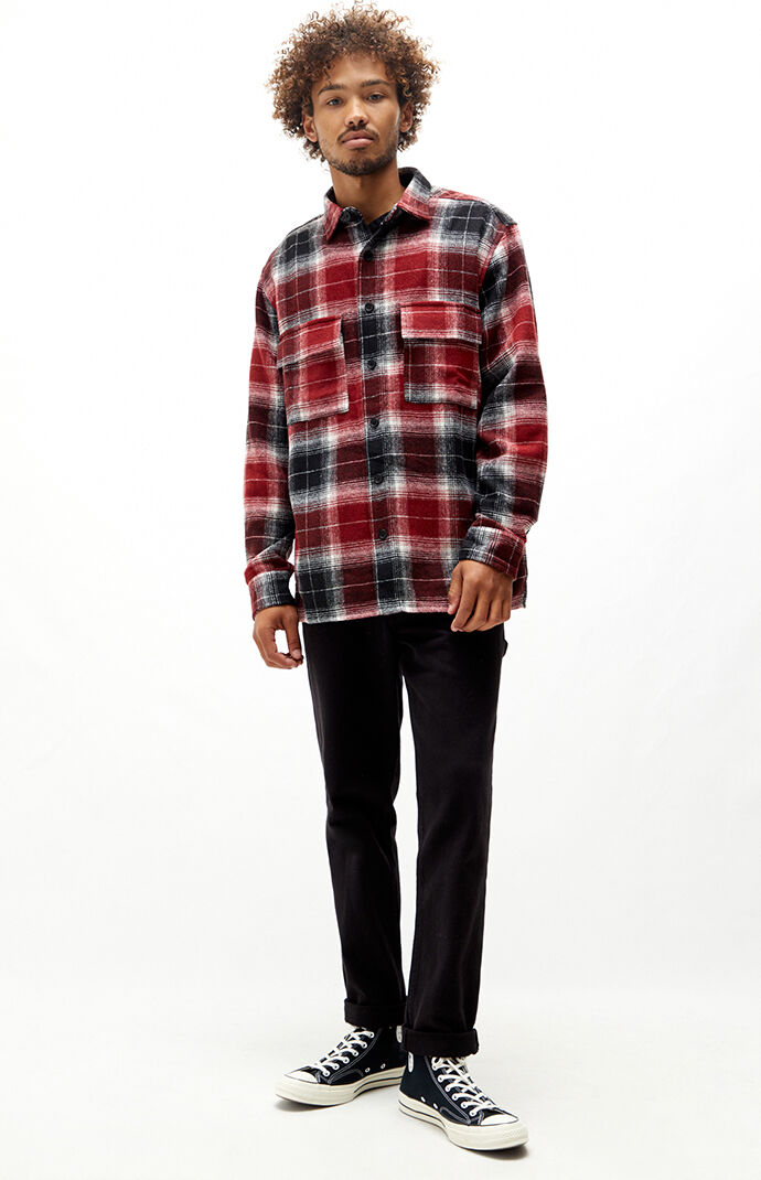Flannel new arrivals hoodie pacsun