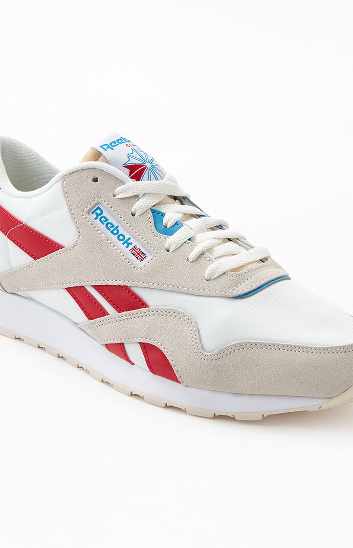 Reebok Off White Red Classic Nylon Shoes Pacsun