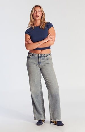 Casey Tint Low Rise Baggy Jeans Medium Indigo