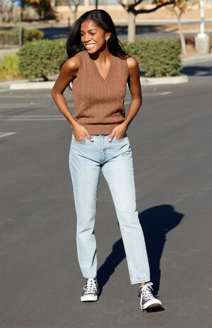 Brown Marlena Sweater Vest image number 4