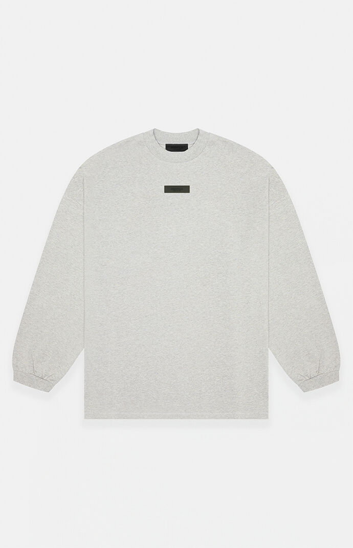Fear of God Essentials Light Heather Grey Long Sleeve T-Shirt