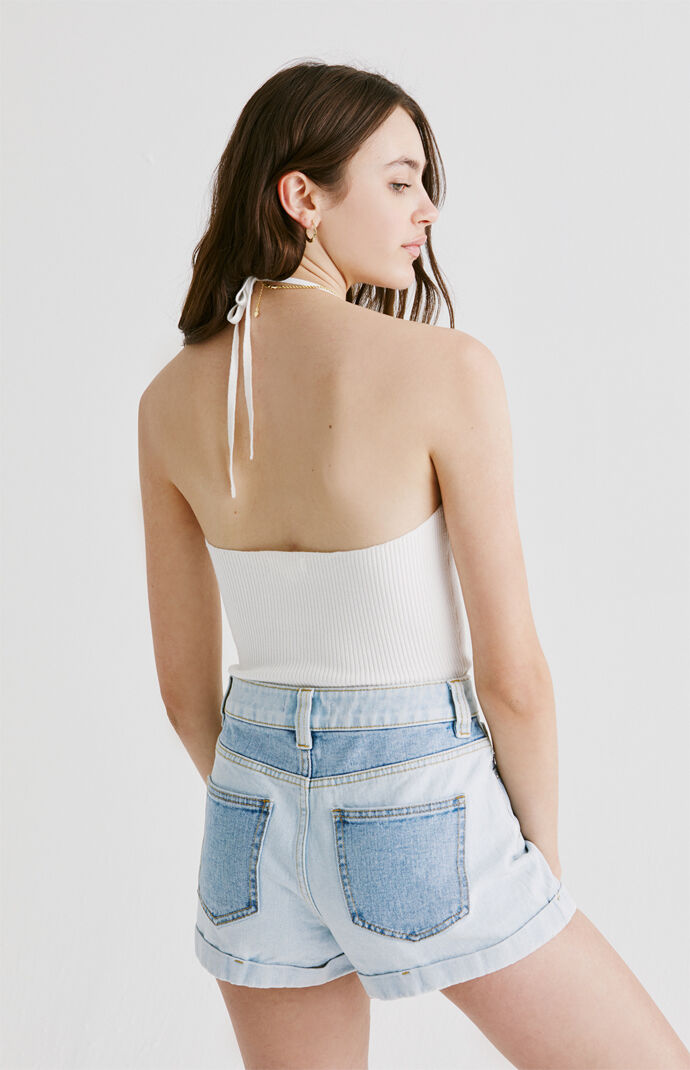 Notch Neck Halter Top