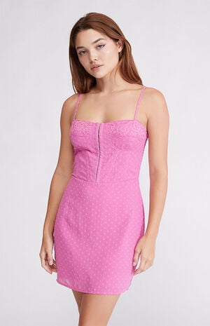 Lace Trim Corset Mini Dress image number 1