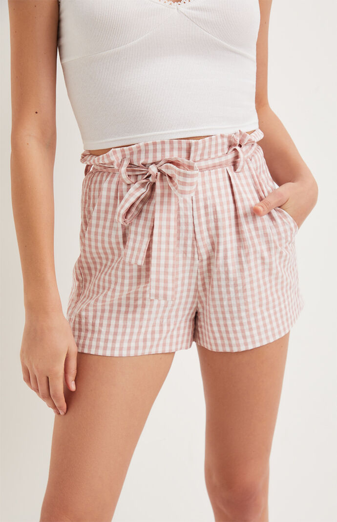 Paperbag Gingham Shorts