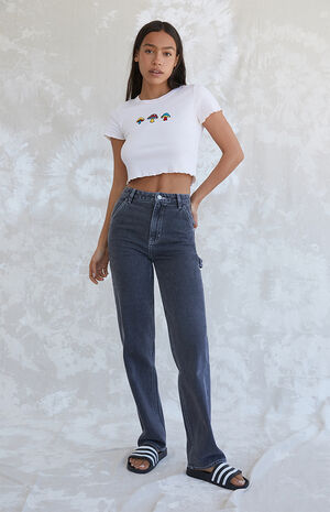Black '90s Boyfriend Carpenter Pants image number 1