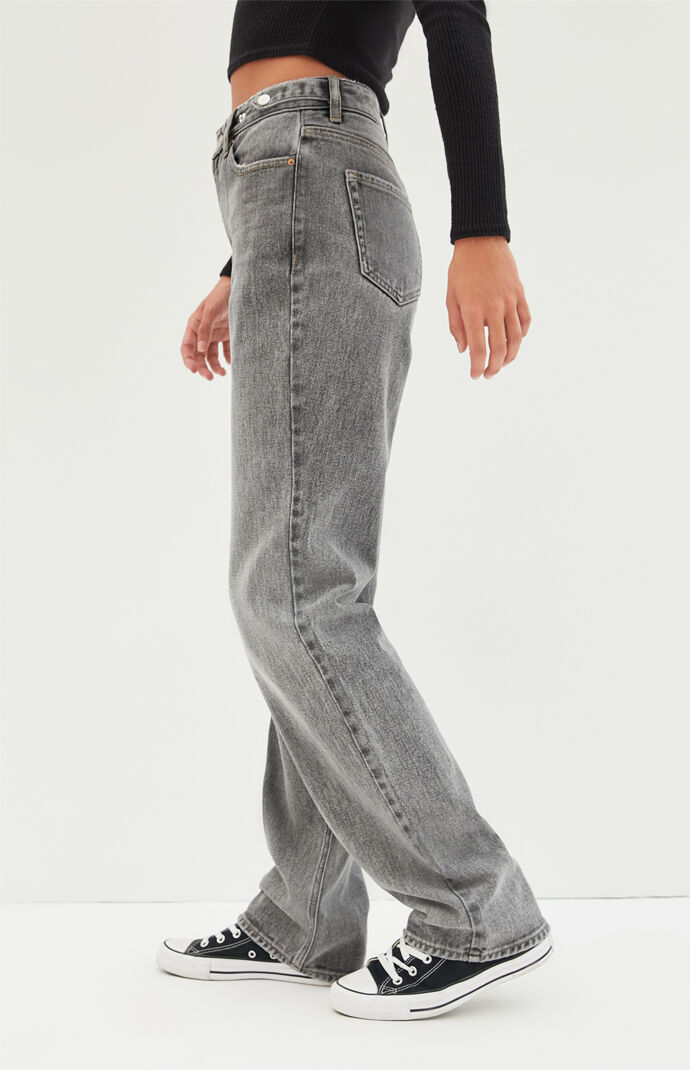 PacSun Gray Button Tab '90s Boyfriend Jeans | PacSun
