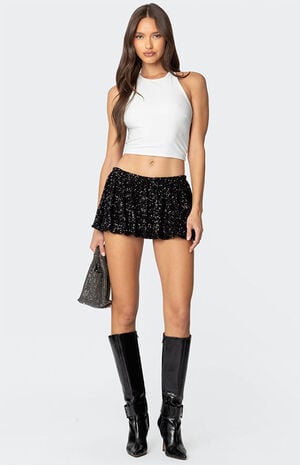 Sequin Bubble Micro Skort image number 1