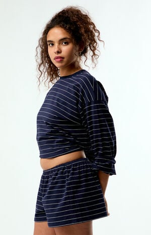 Striped Knit Pull-On Hot Shorts image number 2