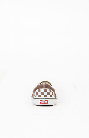 Khaki Checkerboard Slip-On Shoes image number 3