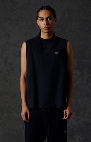 Black Standard Cut Off Muscle T-Shirt image number 2