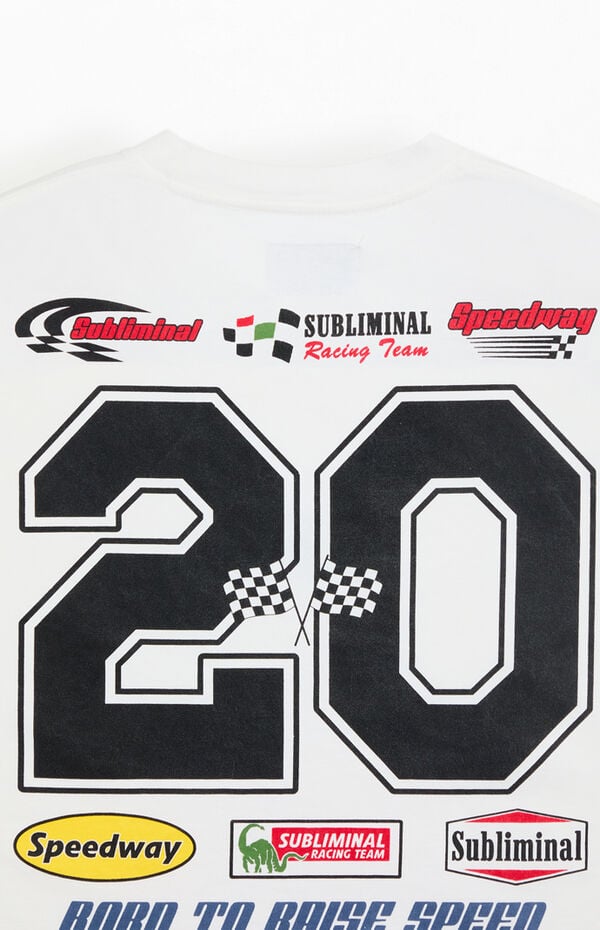 Pacsun Subliminal Racing Cropped T-Shirt