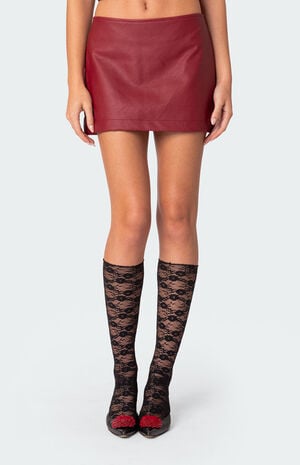 Aster Faux Leather Mini Skirt