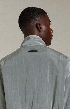 Seal Crinkle Nylon Half Zip Mock Neck Shirt image number 4